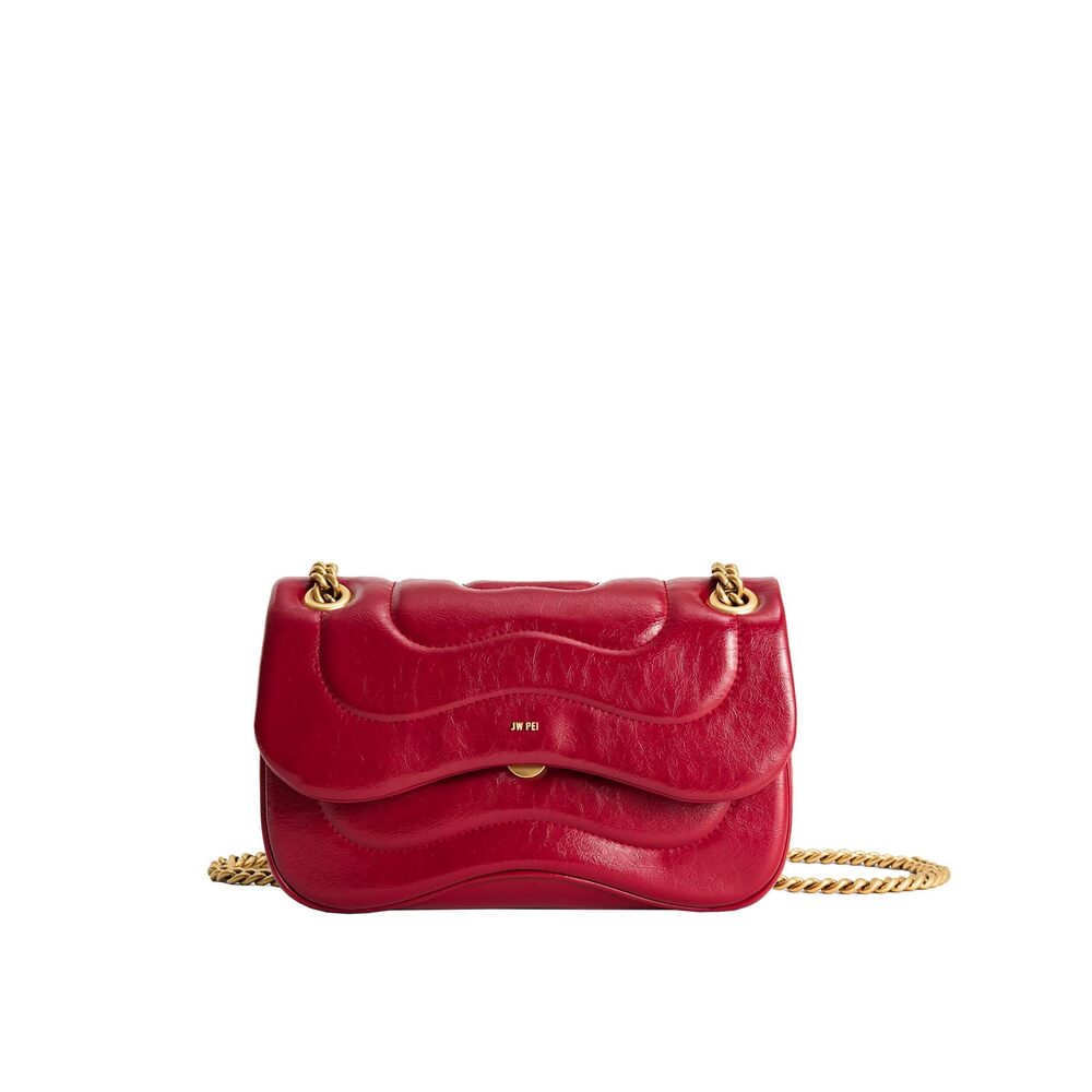 1622 Tina Quilted Chain Crossbody - Claret